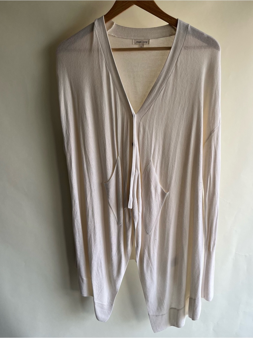 Silence + Noise Sweater Cardigan Ivory Cream Sz Sm Off White EUC